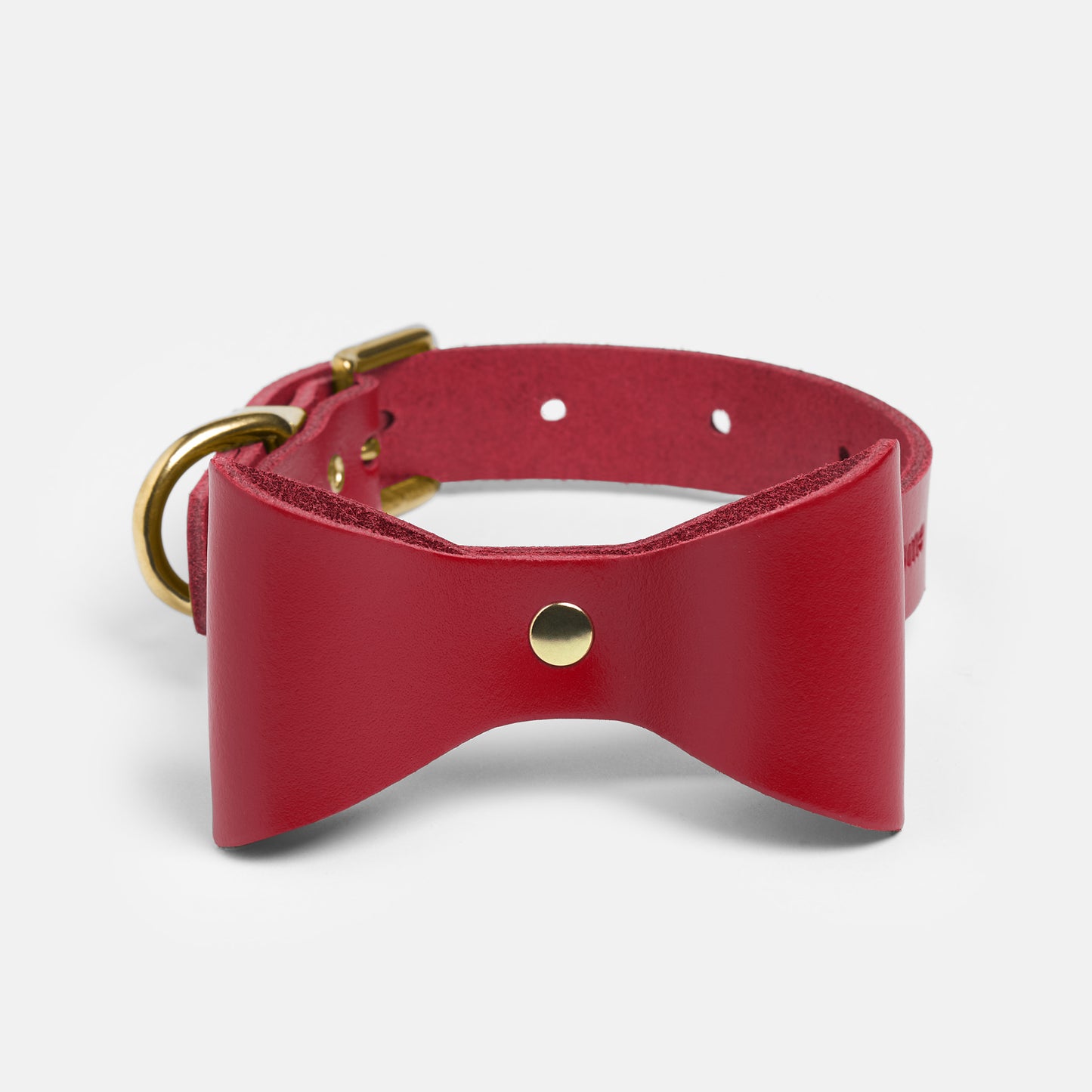 Dog Collar Brocky Bow Red
