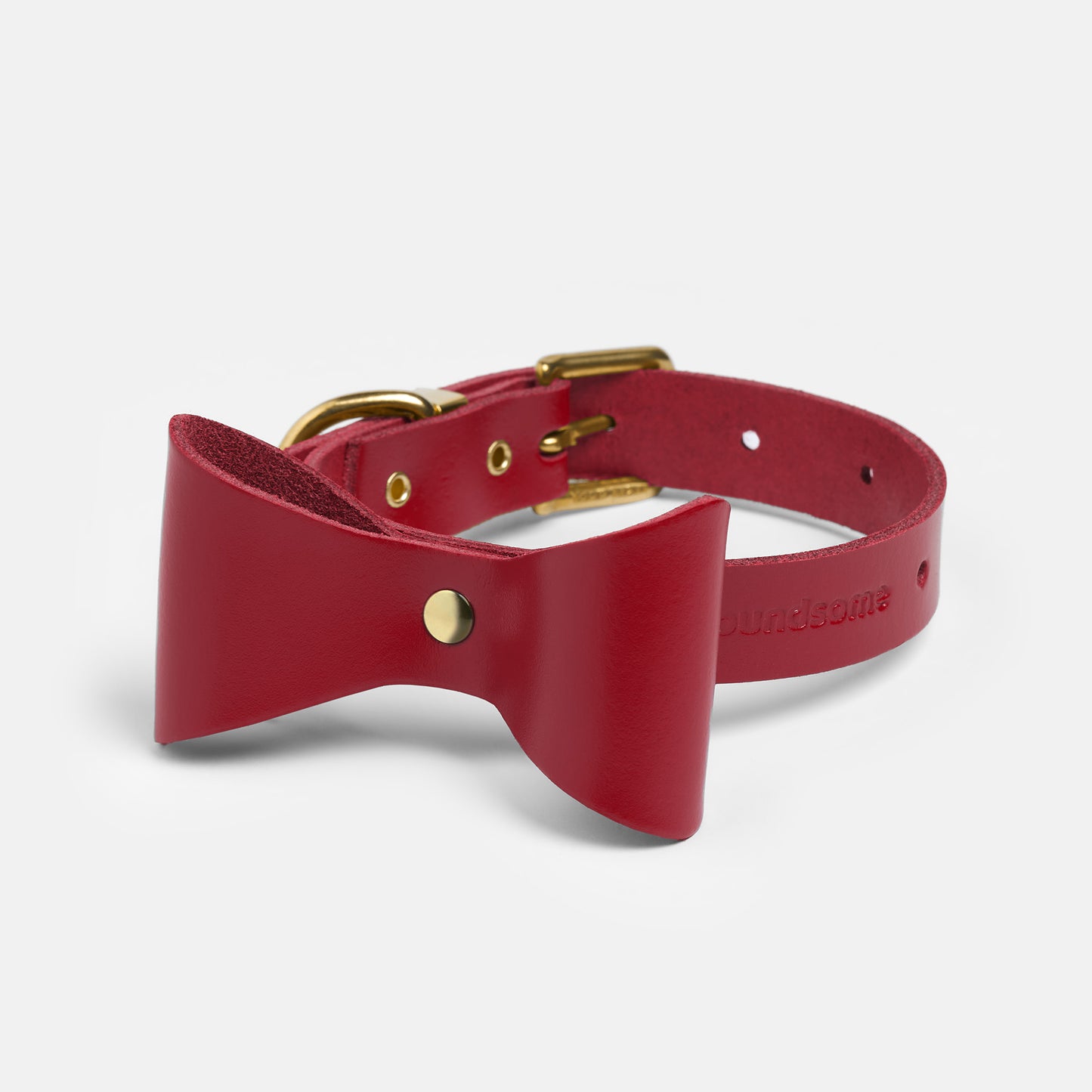 Dog Collar Brocky Bow Red