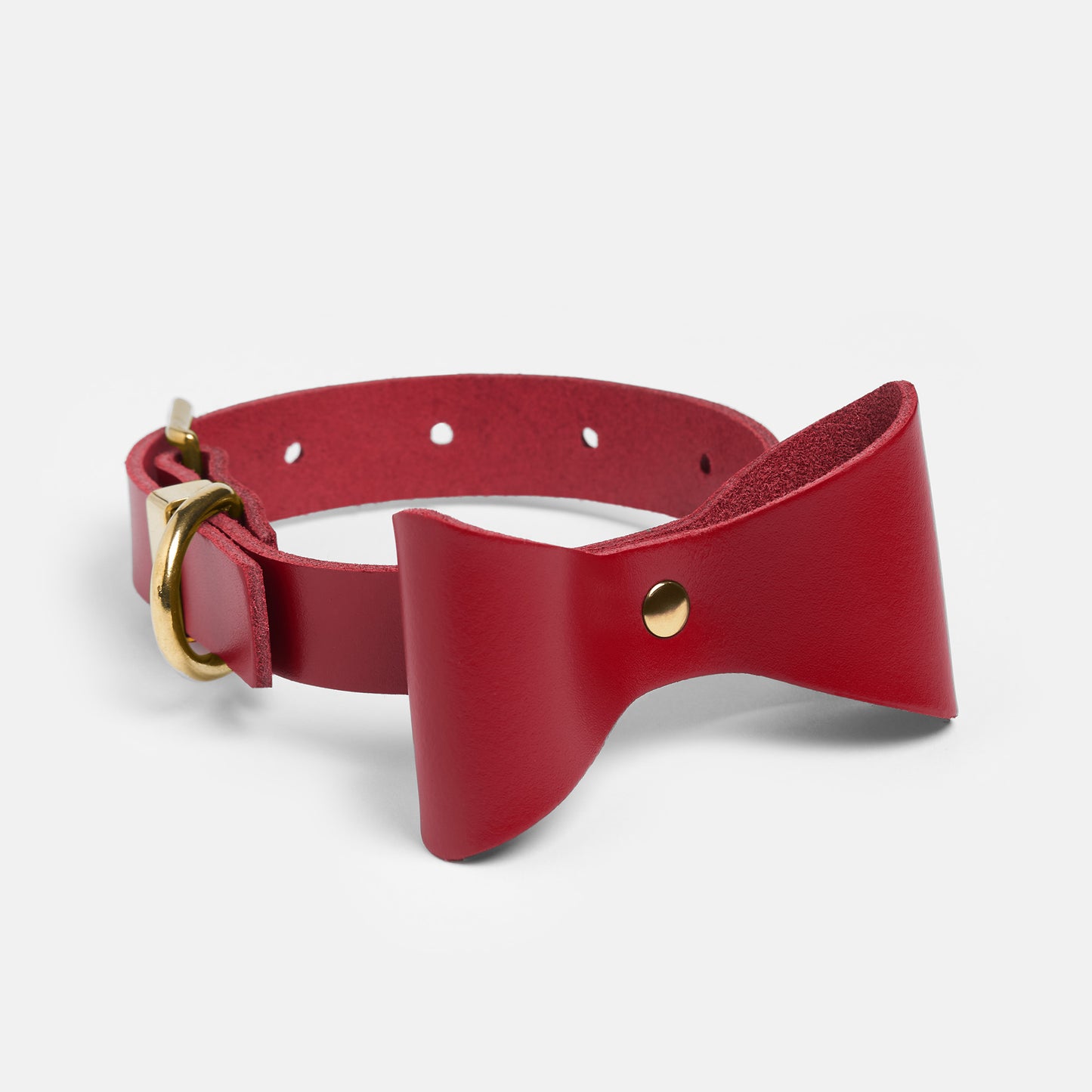 Dog Collar Brocky Bow Red
