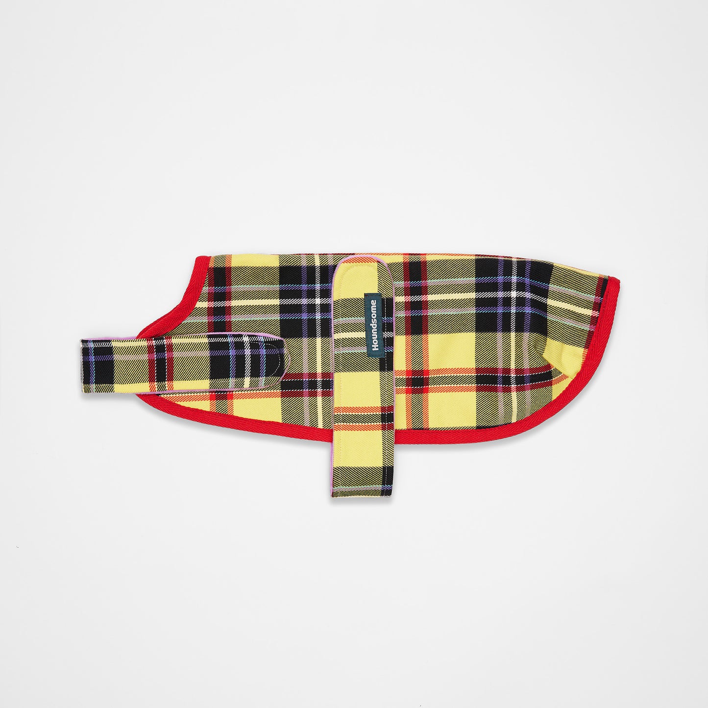 Dachshund Dog Jacket Tartan Yellow