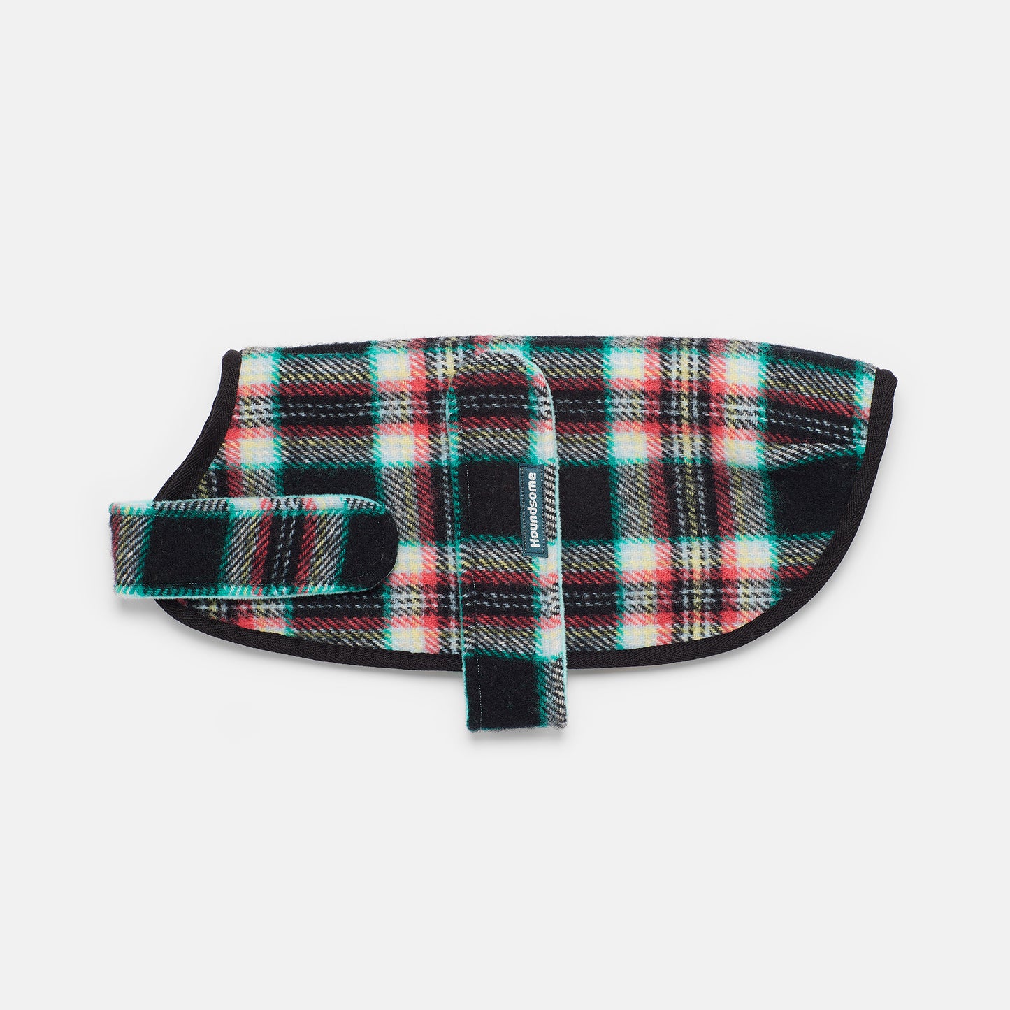 Dog Coat Black Cockatoo Teal