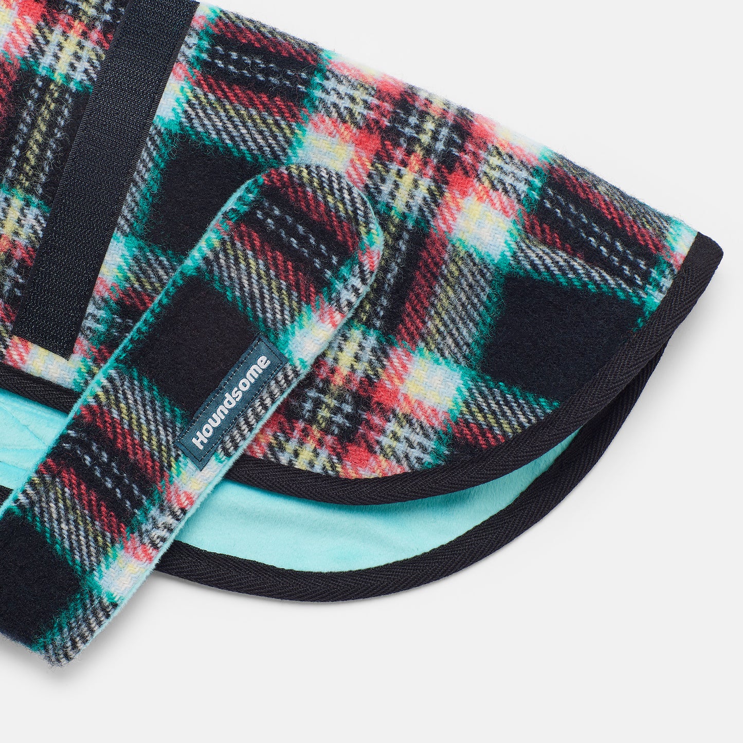 Dog Coat Black Cockatoo Teal