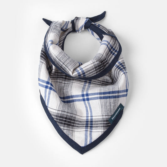 Dog Cravat Plaid Navy