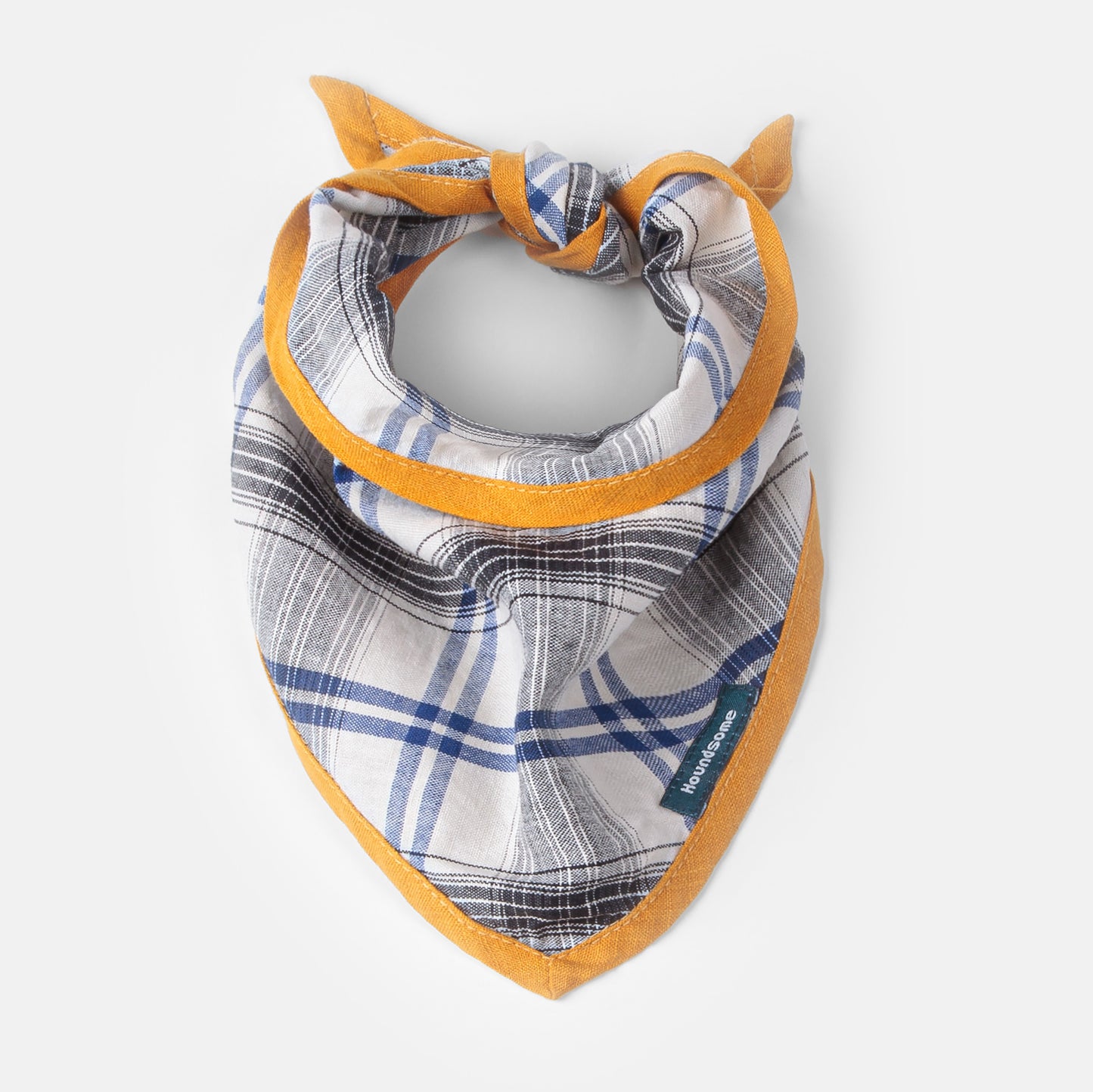 Dog Cravat Plaid Mustard