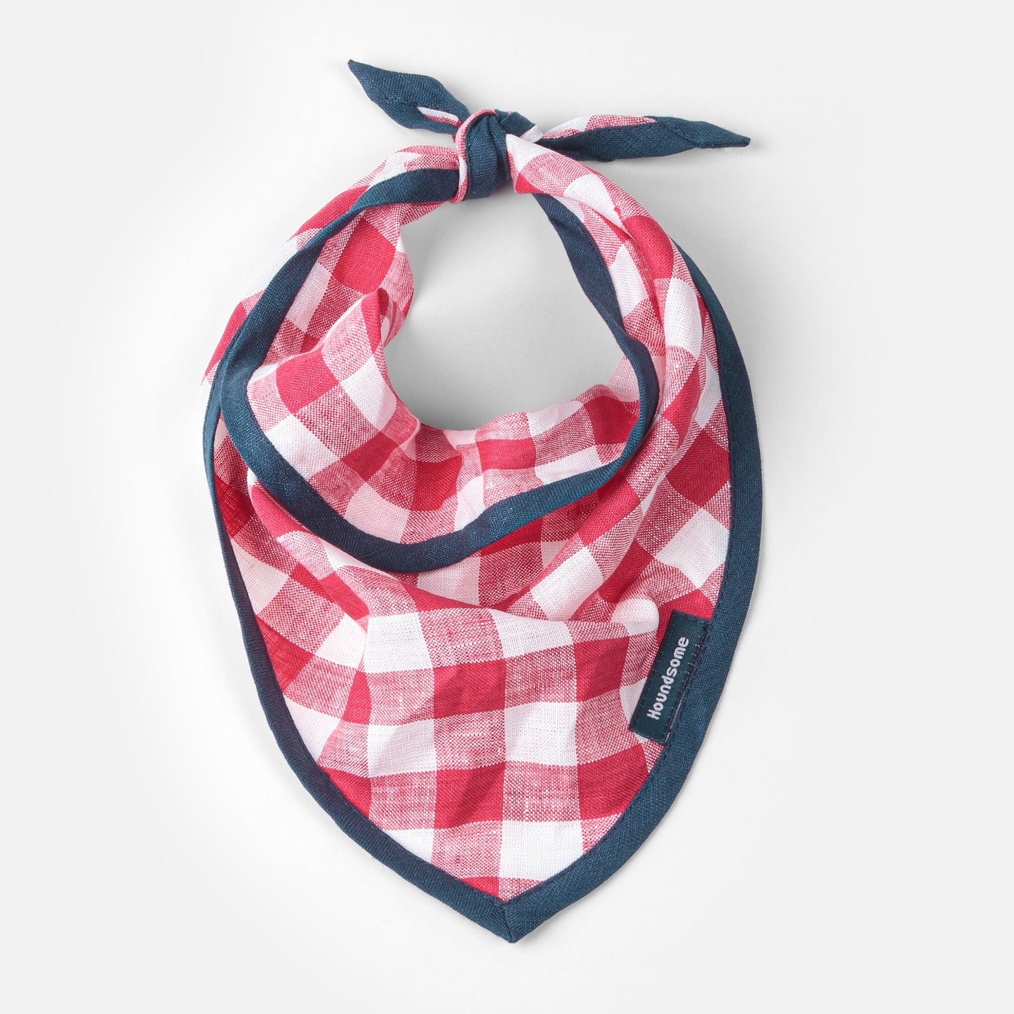 Dog Cravat Red Gingham Teal