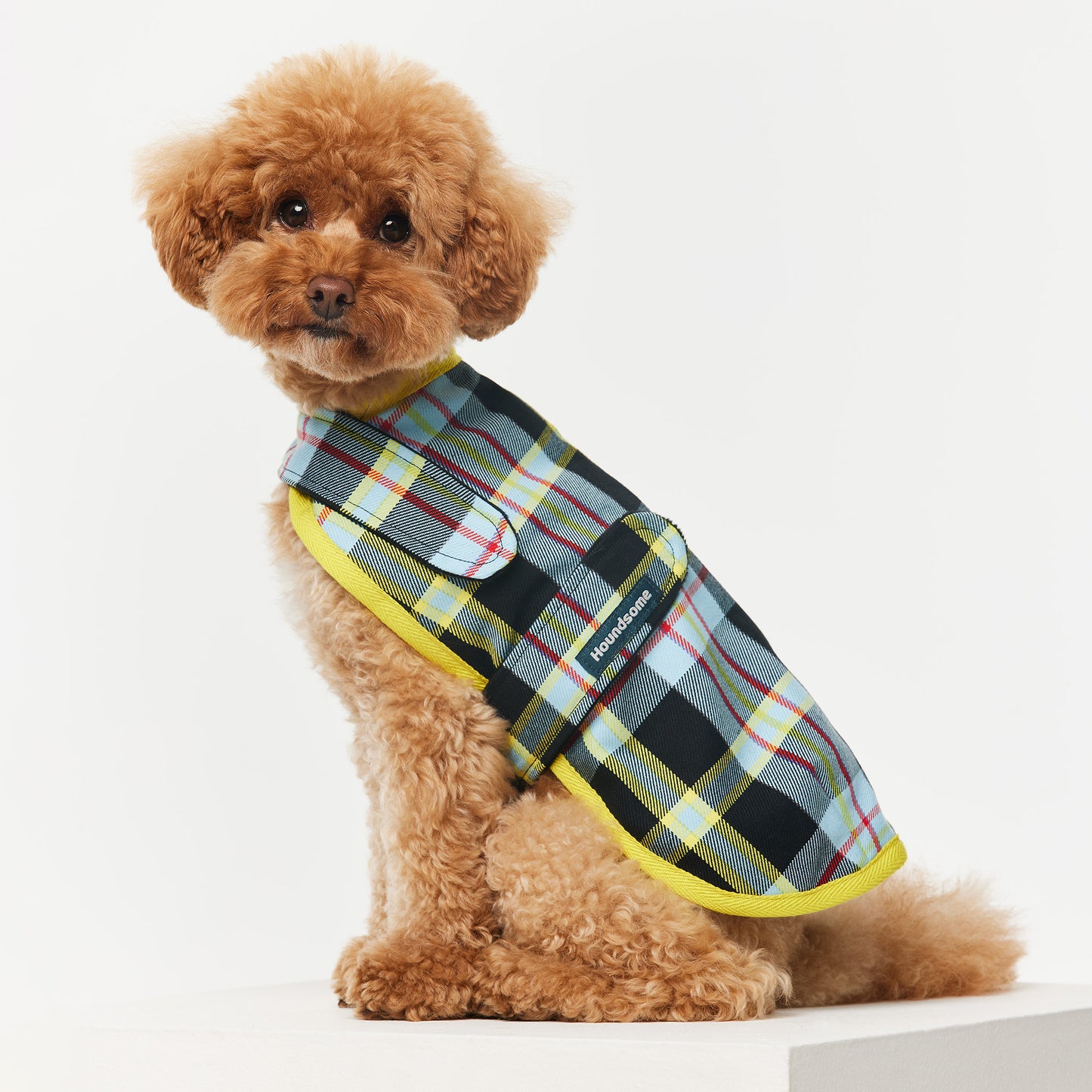 Dog Jacket Tartan Blue