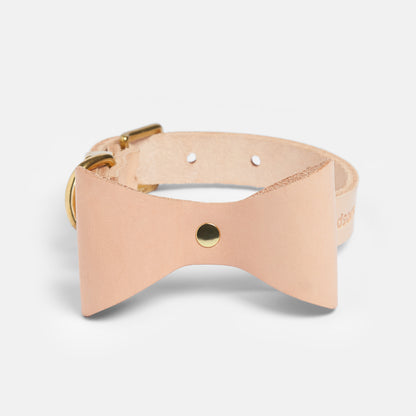 Dog Collar Brocky Bow Natural