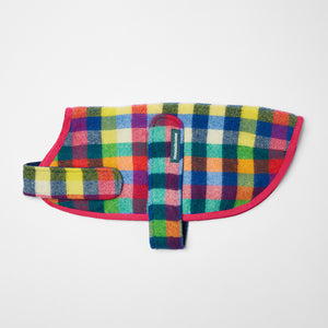 Frenchie Fit Duncan Dog Sportcoat in Grevillea Check with Pink Trim