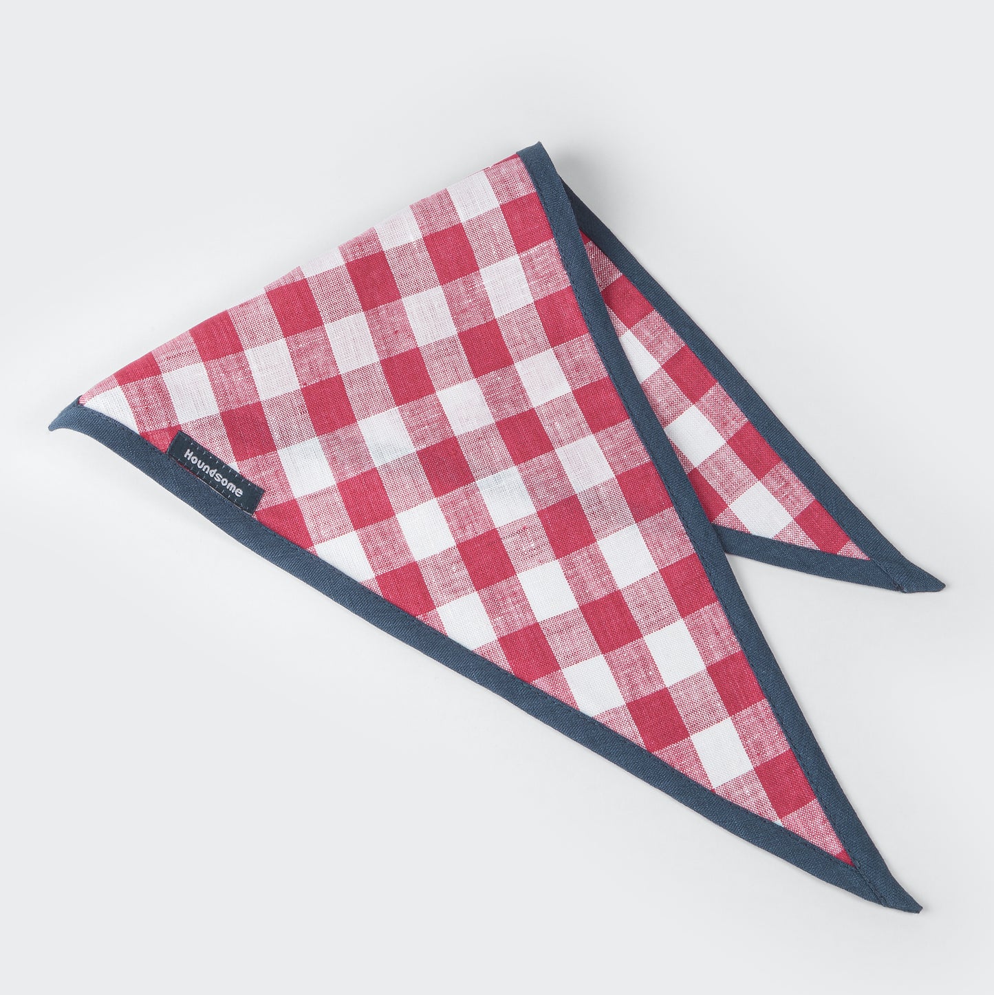 Dog Cravat Red Gingham Teal