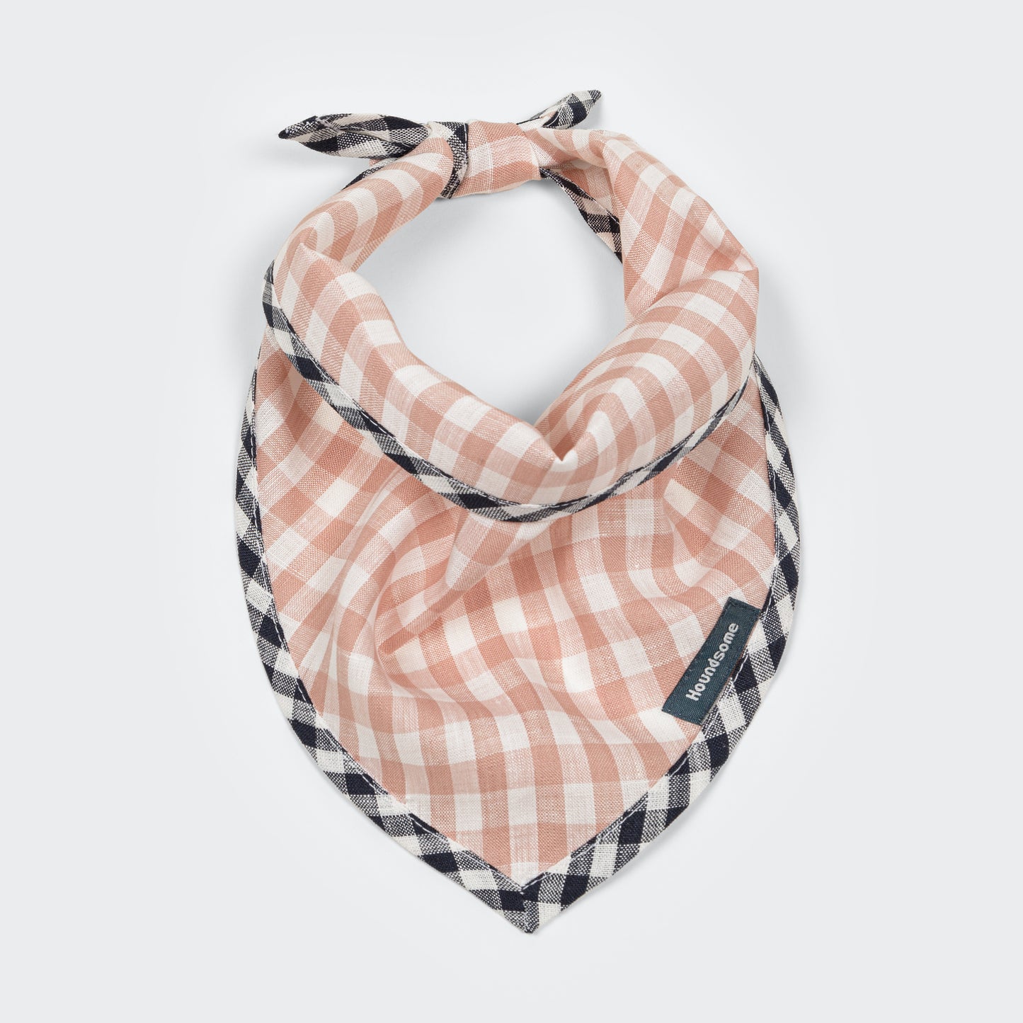 Dog Cravat Rose Gingham Navy Gingham