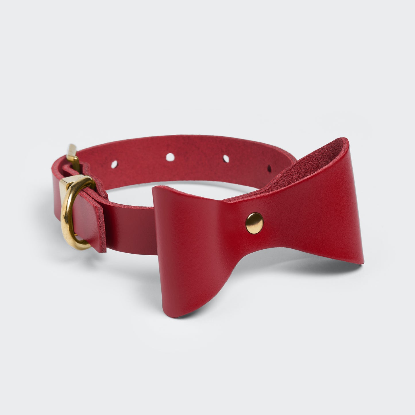 Dog Collar Brocky Bow Red