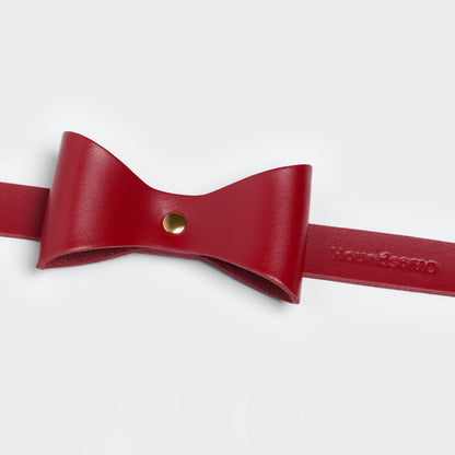 Dog Collar Brocky Bow Red